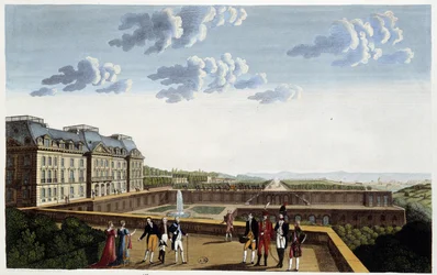 Château de Meudon, vers 1820 - dans Vues de Paris par Courvoisier