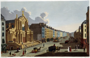 Église Saint-Roch, vers 1820 - dans Vues de Paris par Courvoisier