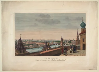 Vue de Moscou, prise du balcon du Palais Impérial, 1812