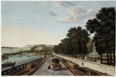 Vue de la terrasse du Parc St Cloud - dans "Vues de Paris" par Courvoisier