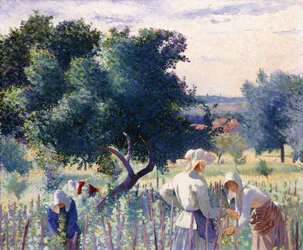 Femmes liant des vignes, 1890