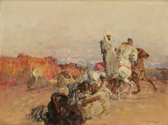 Un groupe de cavaliers nord-africains