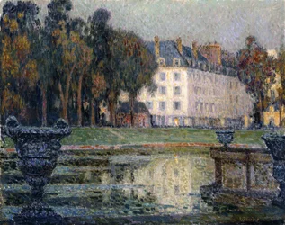 La Fontaine de Neptune au crépuscule