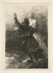 Le Vaisseau-Fantôme : acte III, ravissement de Senta et du Hollandais