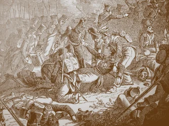 Mort du général Gudin à la bataille de Valutino, années 1830