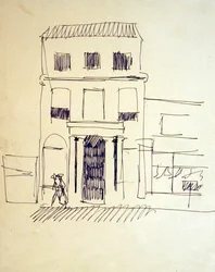 Rue de Londres avec des figures; Promeneuse