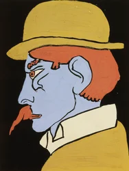 Homme avec moustache, profil, c.1911-12