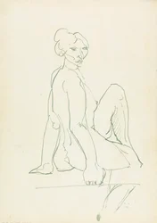 Figure féminine assise