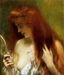 Fille aux cheveux rouges