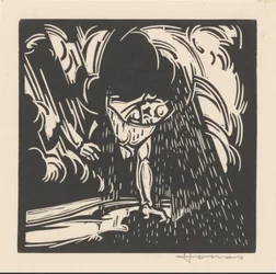 Personnification de la pluie au-dessus d