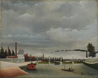 Vue de la passerelle à Passy