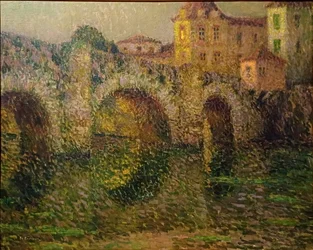 Le pont de Clisson au crépuscule