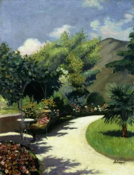 Fillette au jardin, Le Pradet, vers 1925