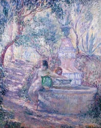 La Fontaine à Saint-Tropez, vers 1895