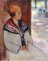 Femme au madras à Préfailles, 1922