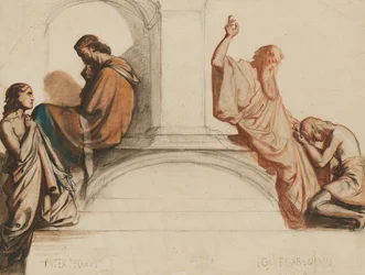 Étude pour une fresque représentant les sacrements de la Confession et de l