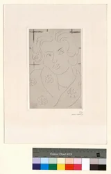 Buste, robe fleurie