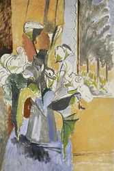Fleurs sur le rebord de la fenêtre