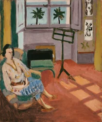 Intérieur du studio, avec pupitre
