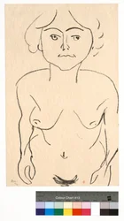 Nu de face, vue plongeante