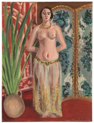 Odalisque, mains dans le dos