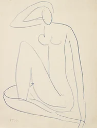 Figure féminine assise