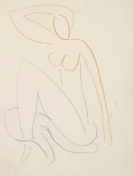 Figure féminine assise