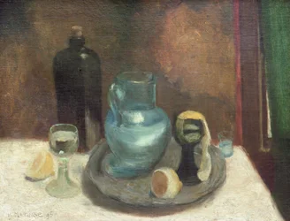 Nature morte au citron ou La carafe bleue