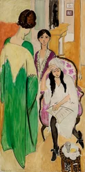 Three Sisters with an African Sculpture (Les Trois soeurs à la sculpture africaine)