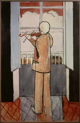 Violoniste à sa fenêtre 1916 (huile sur toile)