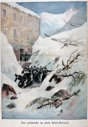 Avalanche au Mont Saint-Bernard, Suisse, 1897