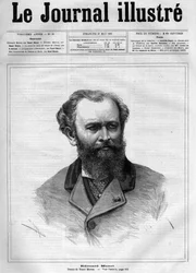 Édouard Manet (1832-1883), peintre français - Page de couverture de "Le Journal Illustré" de 1883 - Dessin de Henri Meyer (1844-1899)