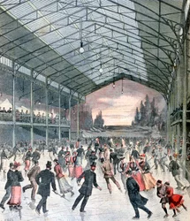 Patinage sur glace à Paris, 1892
