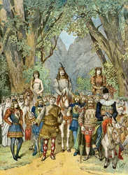 La troupe du theatre des varietes a paris,1895 (Illustration)