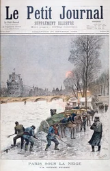 La Seine gelée, hiver, Paris, 1895