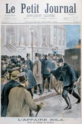 Affaire Émile Zola, emmené au Palais de Justice, Paris, 1898