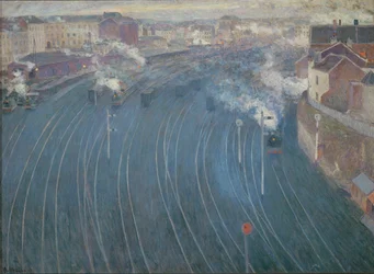 La Gare du Luxembourg a Bruxelles (painting on canvas)
