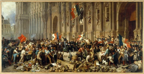 Lamartine refusant le drapeau rouge devant l