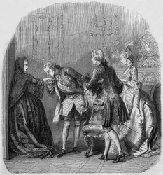 La princesse de Lamballe, le roi Louis XV, Louis de Richelieu, la comtesse Jeanne du Barry