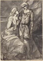 Deux figures en tenue classique