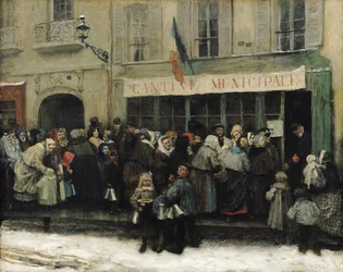Une soupe populaire pendant le siège de Paris, après 1870