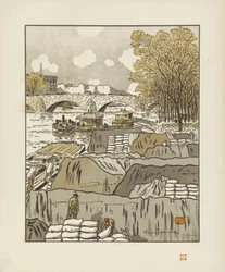 Du pont des Saints-Pères [Les trente-six vues de la tour Eiffel]