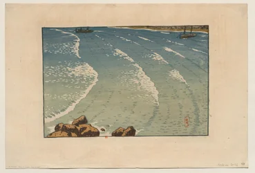 [Vague, mer montante, plage de la Garde-Guérin (Saint-Briac)]