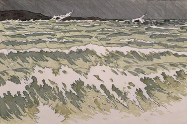 Pluie sur la mer