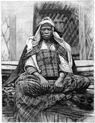 Femme, Biskra, Algérie, vers 1890
