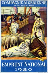 Affiche de la Compagnie algérienne « Emprunt national »