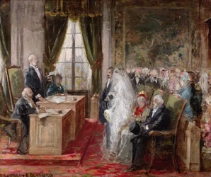 Étude pour le mariage civil à la mairie du 19e arrondissement, 1881