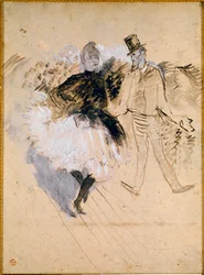 Goulue et Valentin le Désossé au Moulin de la Galette