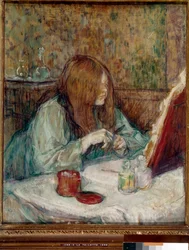 Madame Poupoule à sa toilette