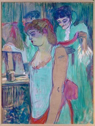 La femme tatouée ou la toilette (pastel sur carton)